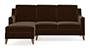 Abbey Sofa (Dark Earth, Fabric Sofa Material, Regular Sofa Size, Soft Cushion Type, Sectional Sofa Type, Sectional Master Sofa Component) by Urban Ladder