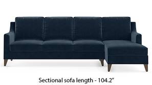 Abbey Sectional Sofa (Sea Port Blue Velvet)