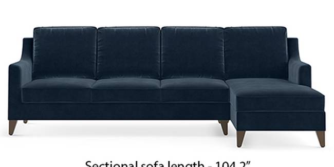 Abbey Sofa (Fabric Sofa Material, Regular Sofa Size, Soft Cushion Type, Sectional Sofa Type, Sectional Master Sofa Component, Sea Port Blue Velvet)