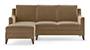 Abbey Sofa (Fabric Sofa Material, Regular Sofa Size, Soft Cushion Type, Sectional Sofa Type, Sectional Master Sofa Component, Tuscan Tan Velvet) by Urban Ladder