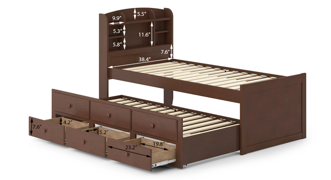 single bed frame with trundle