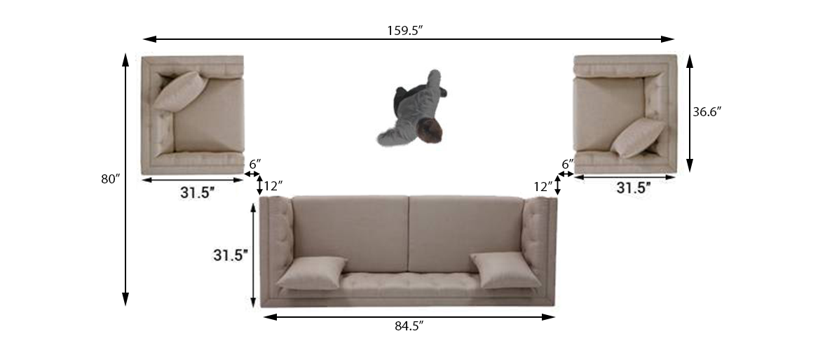 Windsor Sofa Mist Brown Urban Ladder