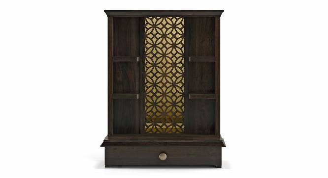 Ruhu Prayer Cabinet (American Walnut Finish, Open Configuration) by Urban Ladder
