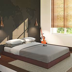 Beds Without Storage Design Watson Bed (Queen Bed Size, Dark Walnut Finish)