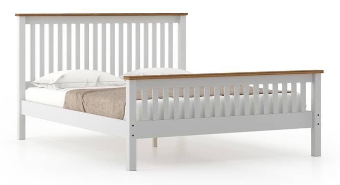 Athens White Bed (Solid Wood) (Two-Tone Finish, Queen Bed Size) by Urban Ladder - Front View Design 1 - 281421