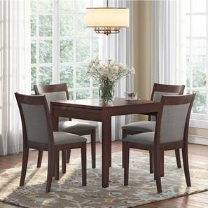 Folding Dining Table Sets In Navi Mumbai Design Murphy 4-to-6 Extendable - Dalla 4 Seater Dining Table Set (Grey, Dark Walnut Finish)