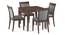 Murphy 4-to-6 Extendable - Dalla 4 Seater Dining Table Set (Grey, Dark Walnut Finish) by Urban Ladder