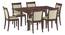 Murphy 4-to-6 Extendable - Dalla 6 Seater Dining Table Set (Beige, Dark Walnut Finish) by Urban Ladder