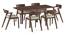 Murphy 4-to-6 Extendable - Thomson 6 Seater Dining Table Set (Beige, Dark Walnut Finish) by Urban Ladder