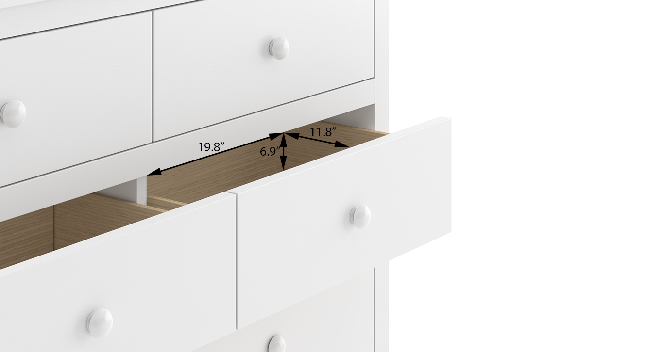 Evelyn chest of drawer white 22