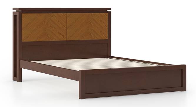 Miyako Bed (Solid Wood) (Queen Bed Size, Dark Walnut Finish) by Urban Ladder
