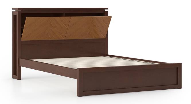 Miyako Solid Wood Queen Size Bed in Dark Walnut Finish - Urban Ladder