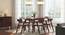 Murphy 4-to-6 Extendable - Thomson 6 Seater Dining Table Set (Beige, Dark Walnut Finish) by Urban Ladder