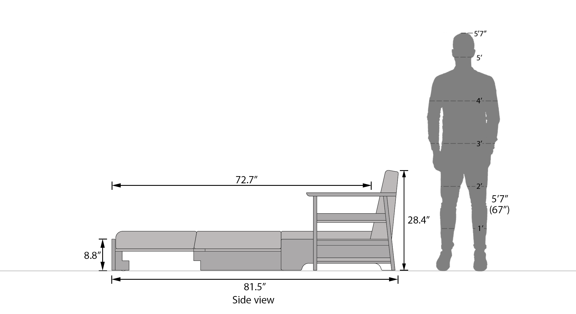 sofa come bed size