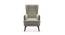 Genoa Wing Chair (Monochrome Paisley) by Urban Ladder - Front View Design 1 - 282952