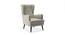 Genoa Wing Chair (Monochrome Paisley) by Urban Ladder - Cross View Design 1 - 282953