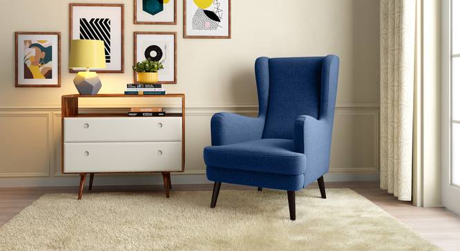 Genoa Wing Chair (Cobalt) by Urban Ladder - Full View Design 1 - 283012