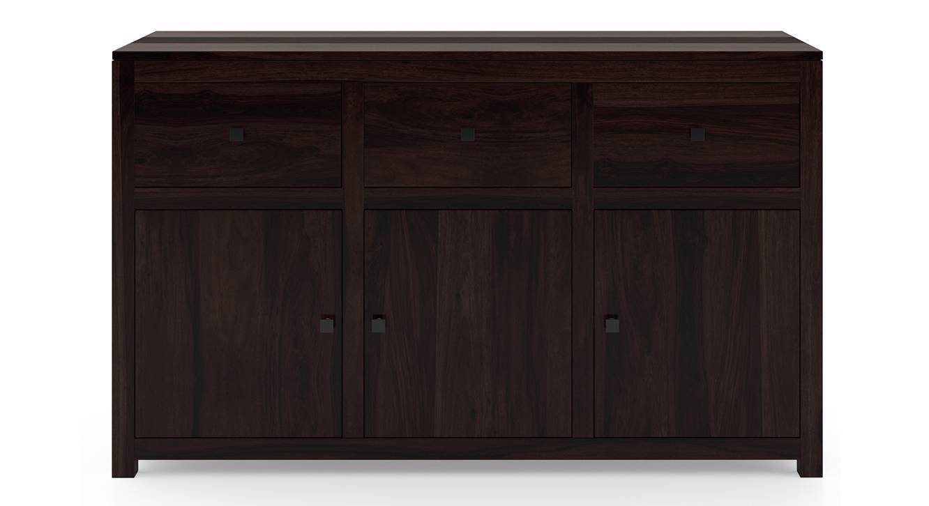 Striado Solid Wood Sideboard in Mahogany Finish Urban Ladder