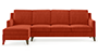 Abbey Sofa (Lava, Fabric Sofa Material, Regular Sofa Size, Soft Cushion Type, Sectional Sofa Type, Sectional Master Sofa Component) by Urban Ladder