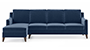 Abbey Sofa (Fabric Sofa Material, Regular Sofa Size, Soft Cushion Type, Sectional Sofa Type, Sectional Master Sofa Component, Lapis Blue) by Urban Ladder