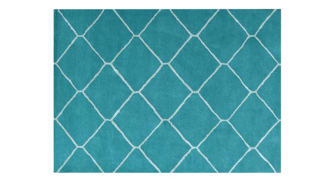 Virginia Hand Tufted Carpet (60" x 96" Carpet Size, Teal) by Urban Ladder