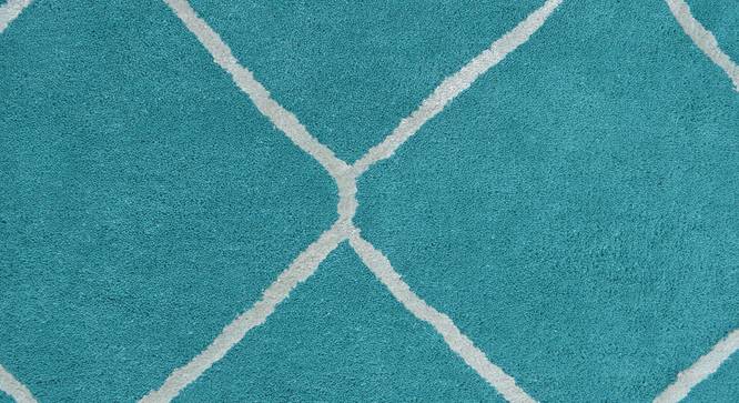 Virginia Hand Tufted Carpet (48" x 72" Carpet Size, Teal) by Urban Ladder