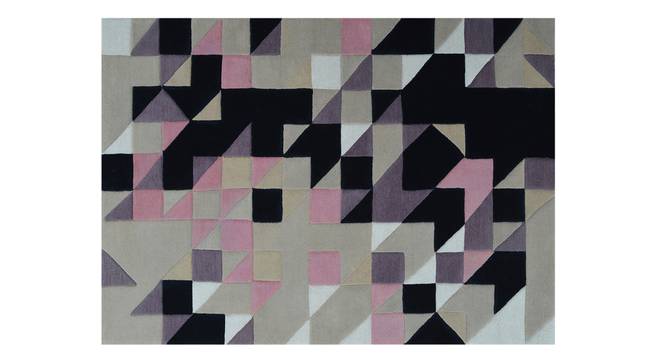 Mandel Hand Tufted Carpet (36" x 60" Carpet Size, Purple & Black) by Urban Ladder