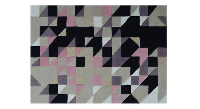 Mandel Hand Tufted Carpet (48" x 72" Carpet Size, Purple & Black) by Urban Ladder