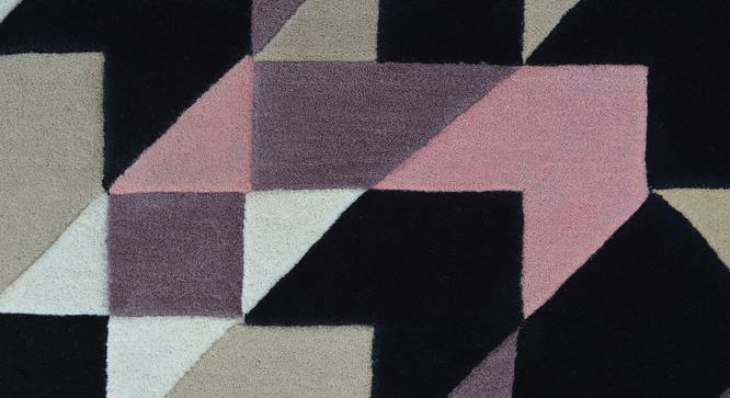 Mandel Hand Tufted Carpet (48" x 72" Carpet Size, Purple & Black) by Urban Ladder