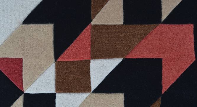 Mandel Hand Tufted Carpet (48" x 72" Carpet Size, Red & Black) by Urban Ladder