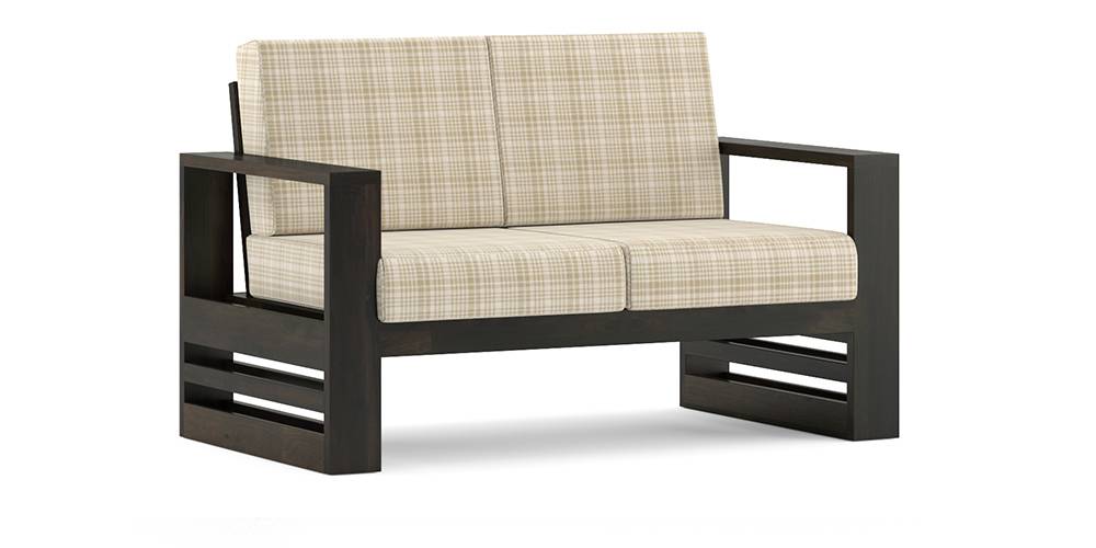 Parsons Wooden Sofa American Walnut Finish (Safari Brown) Urban Ladder