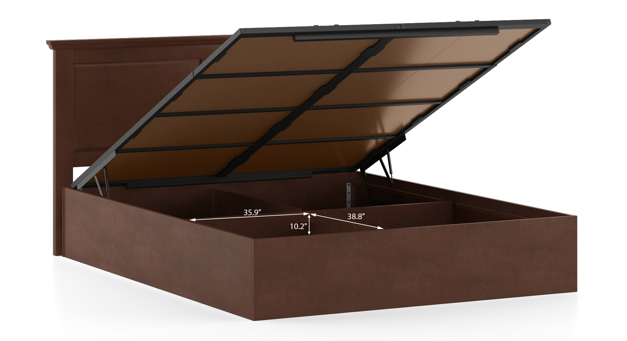 Somerset Hydraulic Bed (Solid Wood) Urban Ladder