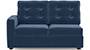 Apollo Sofa Set (Fabric Sofa Material, Compact Sofa Size, Firm Cushion Type, Sectional Sofa Type, Right Aligned 2 Seater Sofa Component, Lapis Blue, Tufted Back Type, Regular Back Height) by Urban Ladder