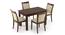 Diner - Dalla 4 Seater Dining Table Set (Beige, Dark Walnut Finish) by Urban Ladder