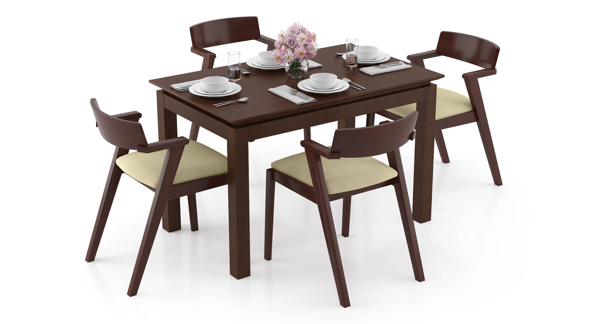Diner Thomson 4 Seater Dining Table Set Urban Ladder