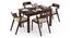 Diner - Thomson 4 Seater Dining Table Set (Beige, Dark Walnut Finish) by Urban Ladder