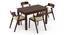 Diner - Thomson 4 Seater Dining Table Set (Beige, Dark Walnut Finish) by Urban Ladder