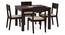 Brighton Square - Kerry 4 Seater Dining Table Set (Mahogany Finish, Wheat Brown) by Urban Ladder