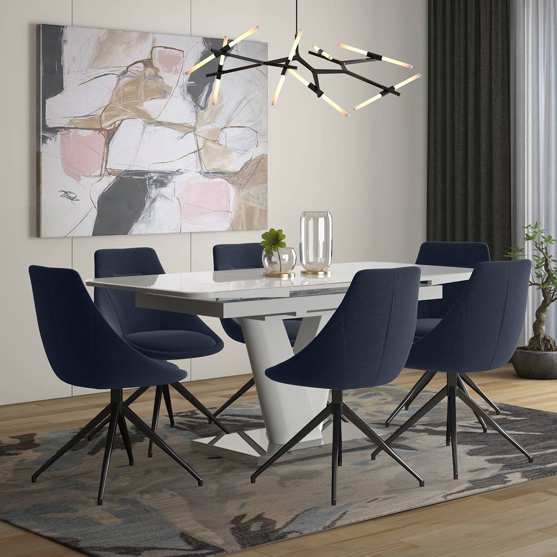 6 seater dining table hotsell for small space