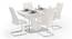Caribu 4 to 6 Extendable - Ingrid (Leatherette) 4 Seater Dining Table (White) by Urban Ladder