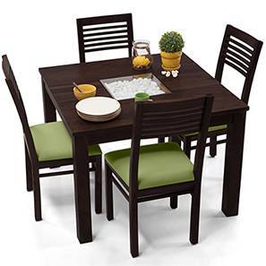 4 4 Seater Dining Table Sets Design Brighton Zella Solid Wood 4 Seater Dining Table with Set of Chairs in Mahogany Finish