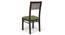 Brighton Square - Zella 4 Seater Dining Table Set (Mahogany Finish, Avocado Green) by Urban Ladder