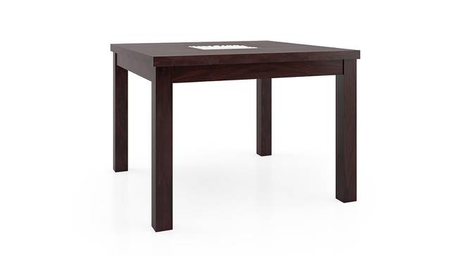Brighton Square - Zella 4 Seater Dining Table Set (Mahogany Finish, Burnt Orange) by Urban Ladder
