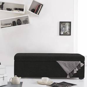 Bedroom Benches Design Carson Engineered Wood Bench in Grey Finish