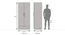 Bocado Wardrobe (Two Door, Columbian Walnut Finish) by Urban Ladder - Design 1 Dimension - 290952