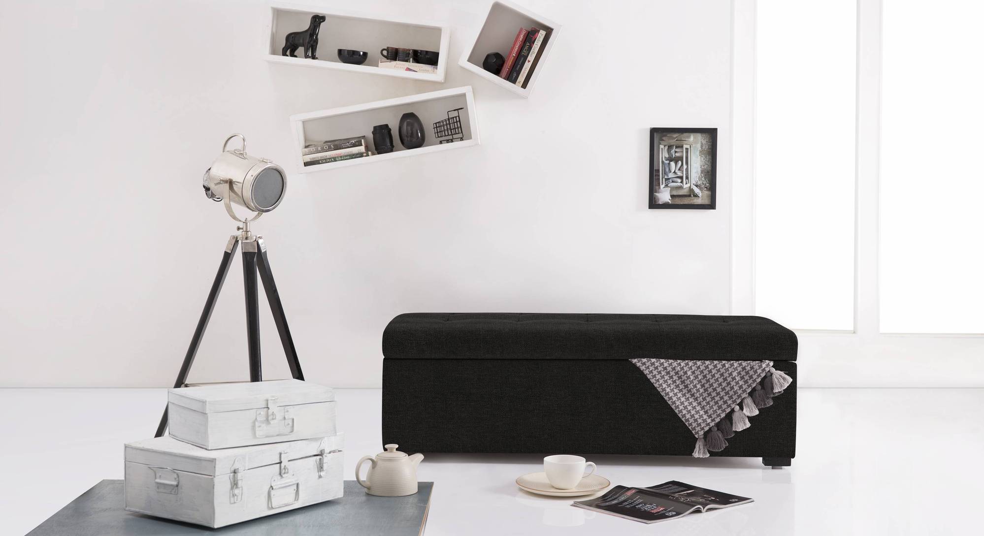 Carson Upholstered Storage Bench Urban Ladder