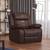 Robert recliner manual choclate italian leather lp