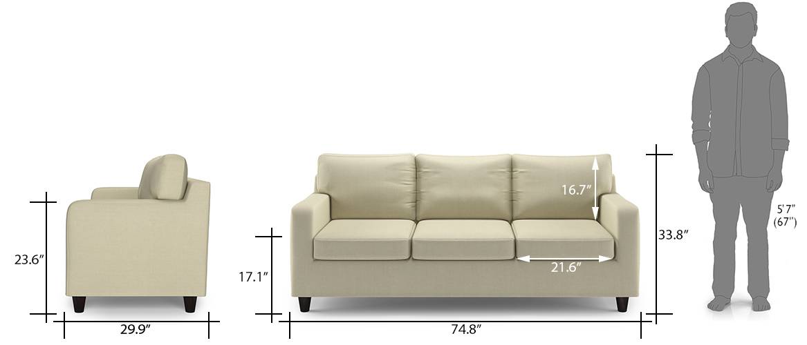 Walton Sofa (Asphalt Grey) Urban Ladder