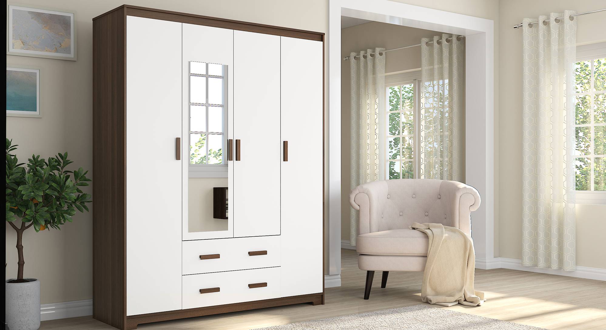 Miller 4 Door Wardrobe