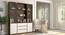 Iwaki Bookshelf With Glass Door (3 Drawer Configuration, 110 Book Book Capacity, Columbian Walnut Finish) by Urban Ladder